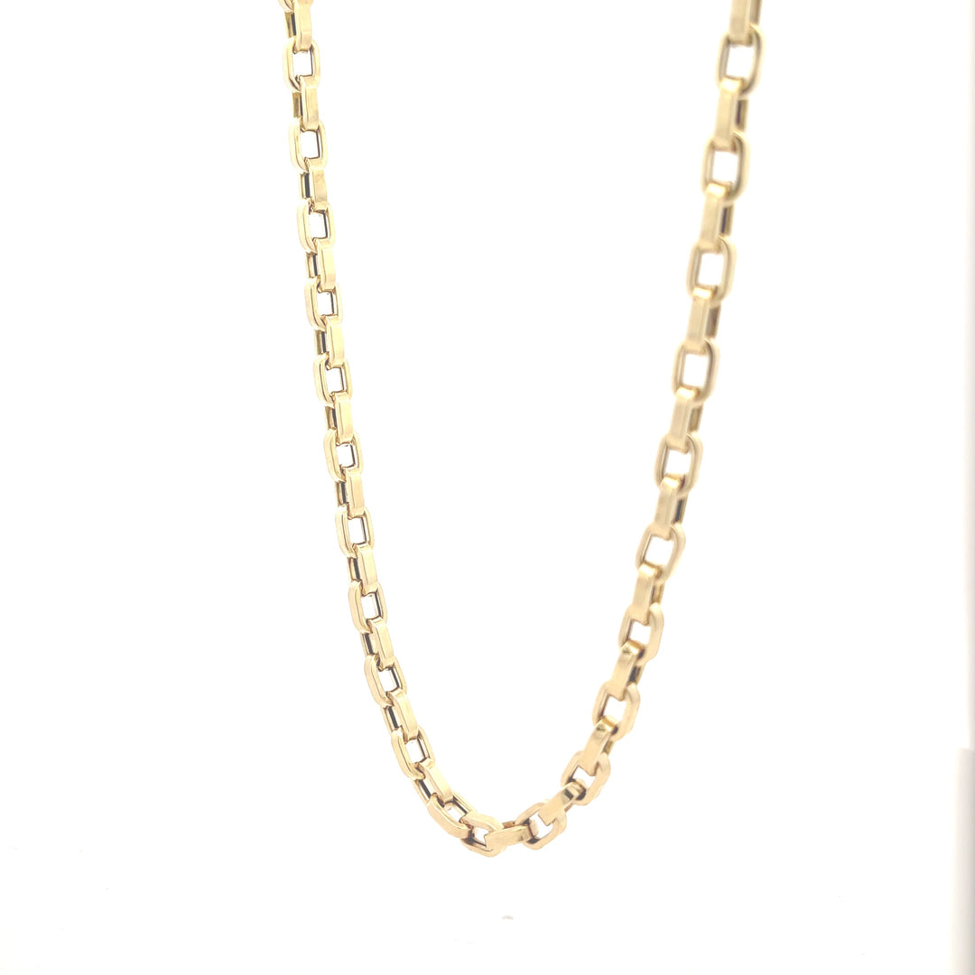 14K Yellow Gold 24" Fancy Link Necklace 4.6MM