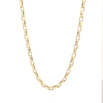 14K Yellow Gold 24" Fancy Link Necklace 4.6MM