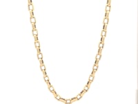 14K Yellow Gold 24" Fancy Link Necklace 4.6MM